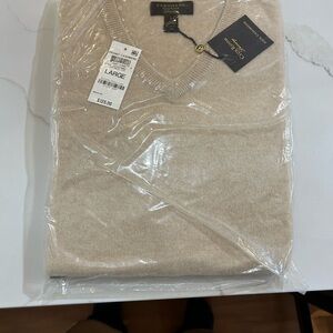 Cashmere V-Neck Sweater - Cream